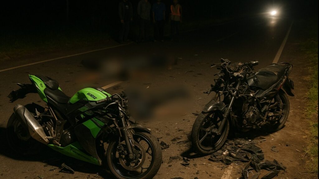 Kecelakaan Frontal di Gondang, Tiga Orang Tewas di Tempat