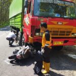 Tabrakan Motor dan Truk Boks di Kemlagi, Seorang Mahasiswi Meninggal Dunia